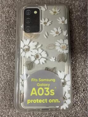 Protect ONN Samsung Galaxy A03s White Floral Protective Gel Case